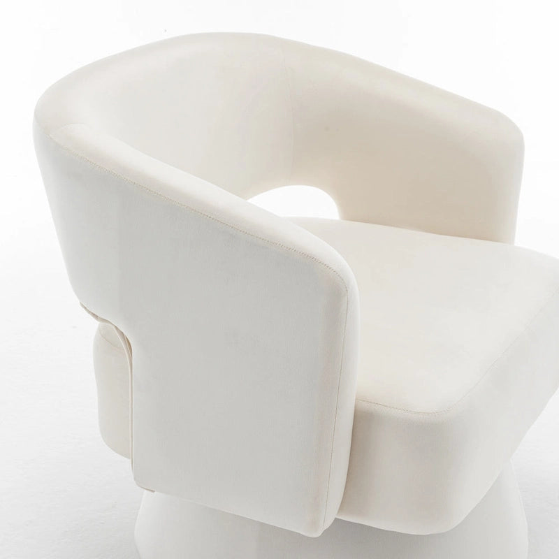 Fauteuil pivotant en velours