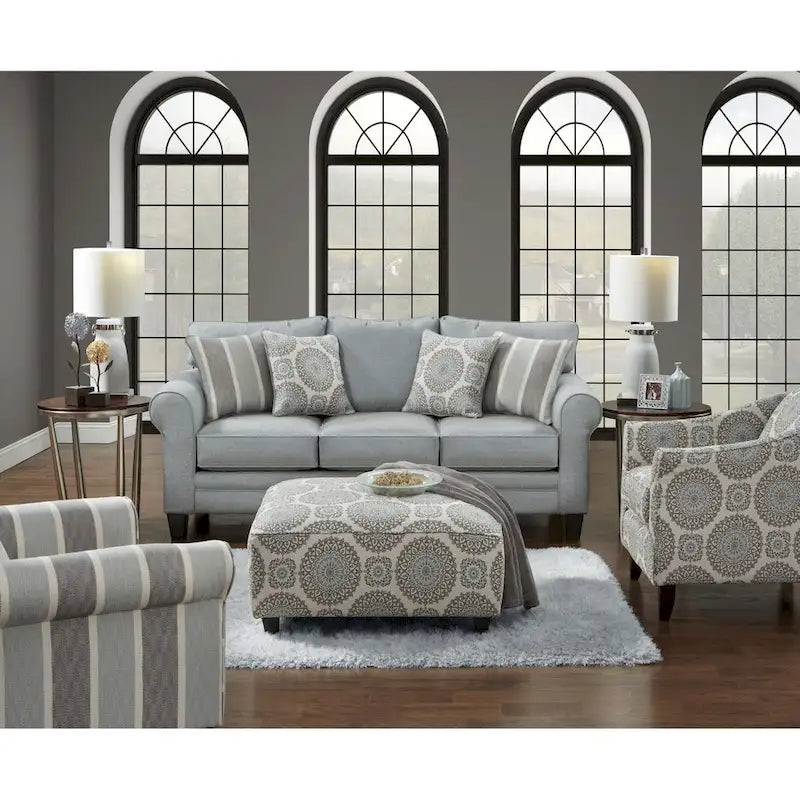 Fauteuil d'appoint en rayonne gris crépuscule