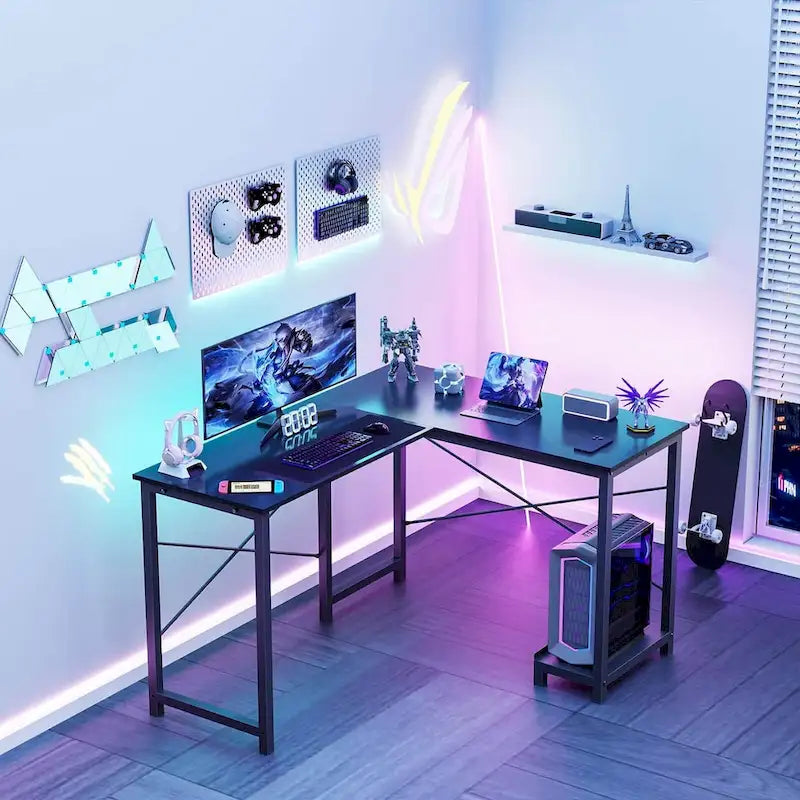 Bureau de jeu en L