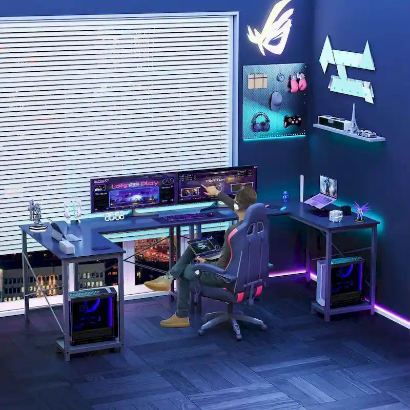 Bureau de jeu en L