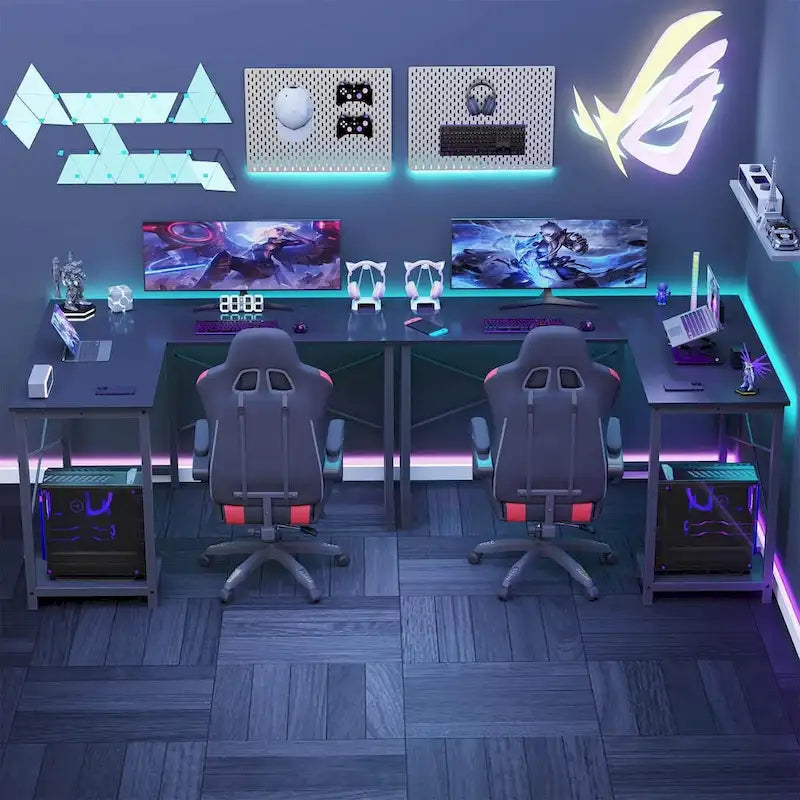 Bureau de jeu en L