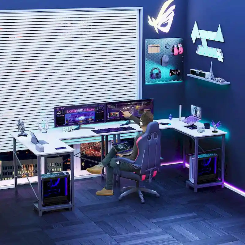 Bureau de jeu en L