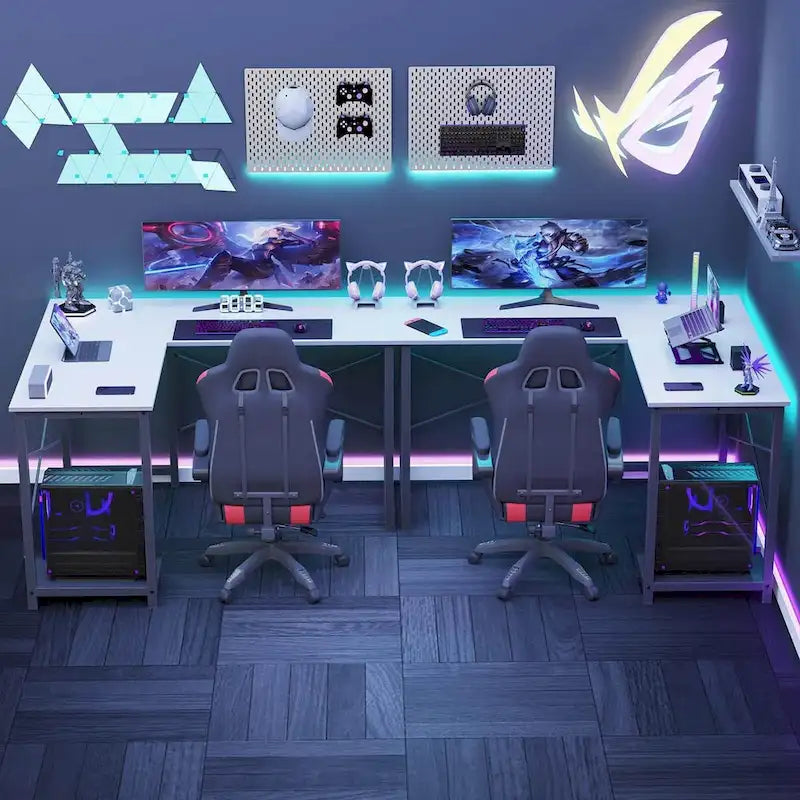 Bureau de jeu en L