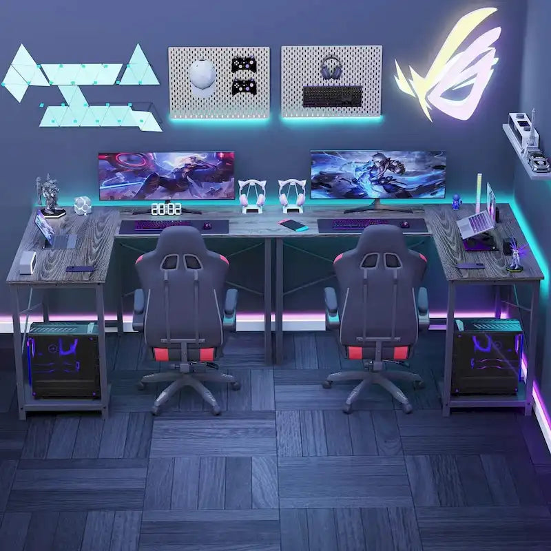 Bureau de jeu en L
