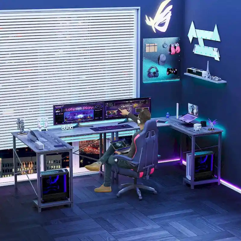 Bureau de jeu en L