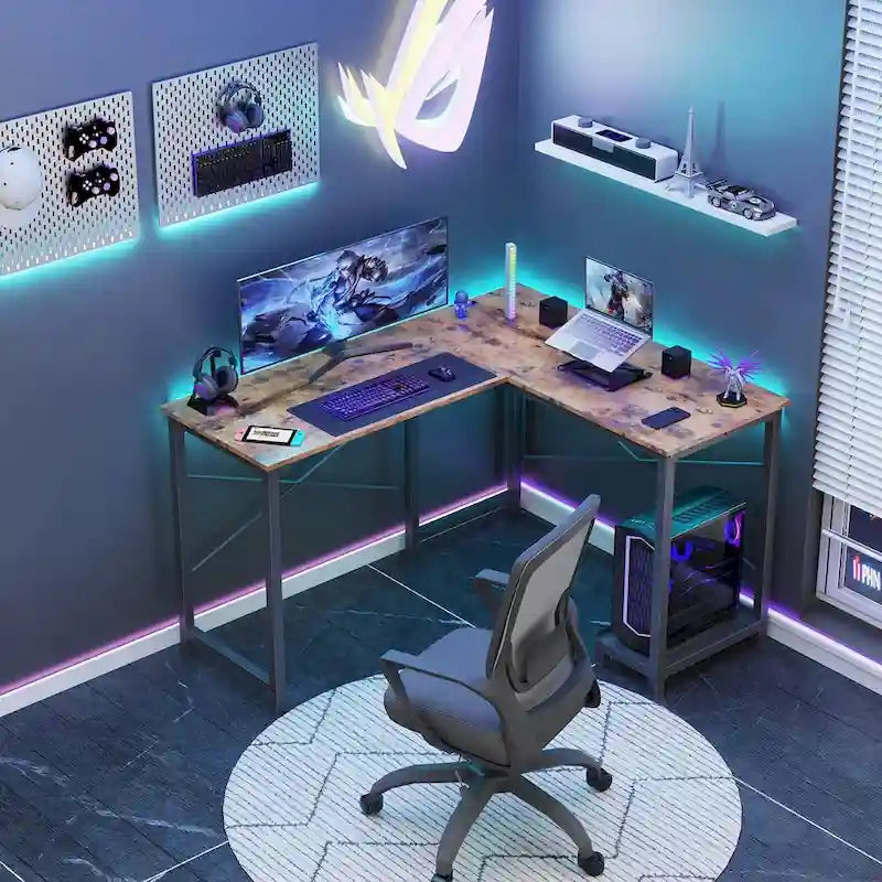 Bureau de jeu en L