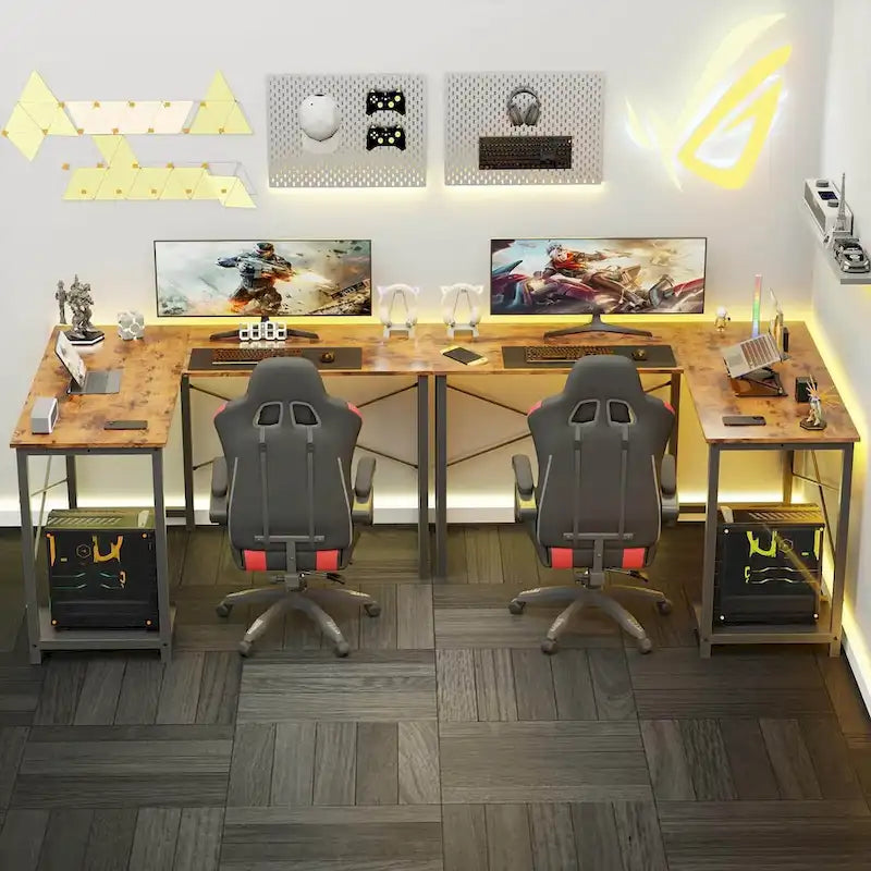 Bureau de jeu en L