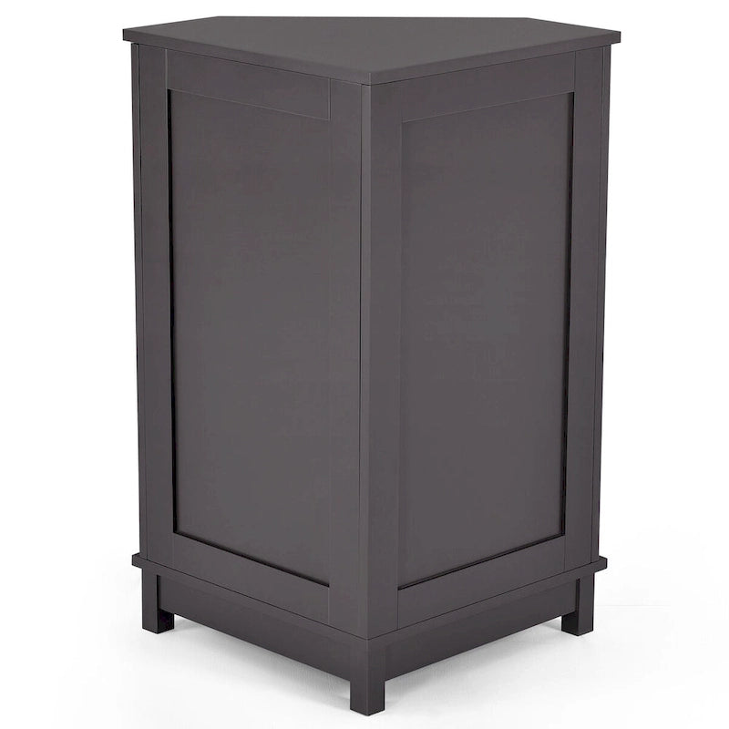 Armoire de salle de bain d'angle triangulaire avec étagère style moderne - 17,5 L x 17,5 l x 31,4 H
