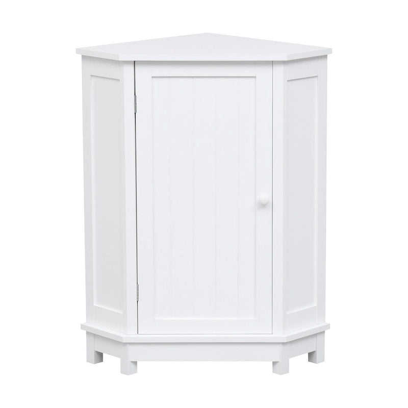 Armoire de salle de bain d'angle triangulaire avec étagère style moderne - 17,5 L x 17,5 l x 31,4 H
