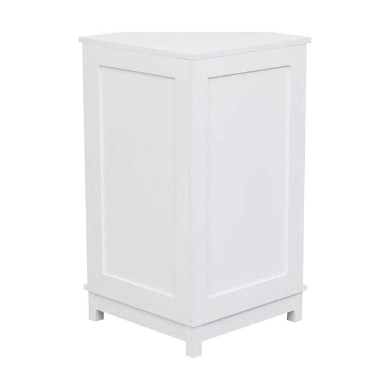 Armoire de salle de bain d'angle triangulaire avec étagère style moderne - 17,5 L x 17,5 l x 31,4 H