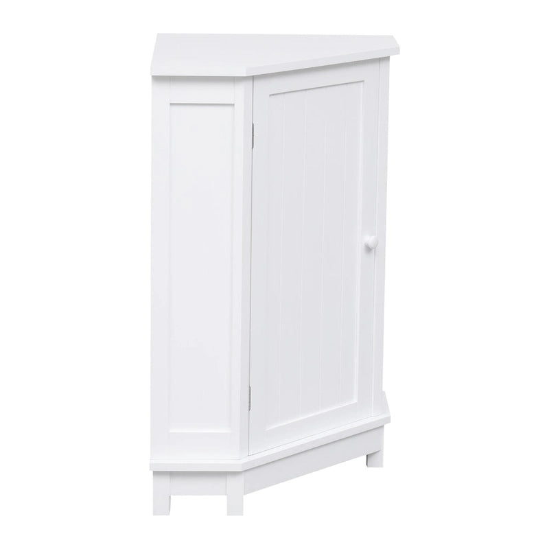 Armoire de salle de bain d'angle triangulaire avec étagère style moderne - 17,5 L x 17,5 l x 31,4 H