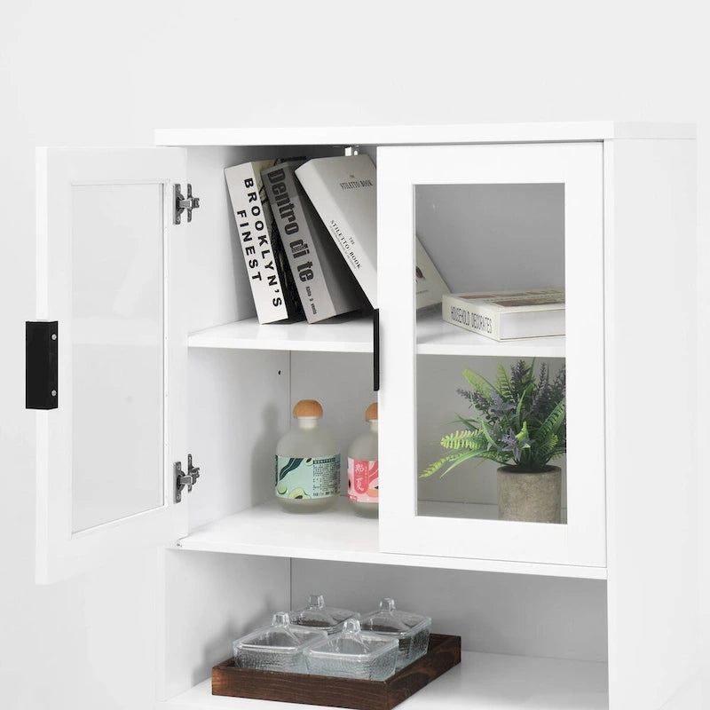Vitrine haute avec 2 portes vitrées et 2 portes pleines