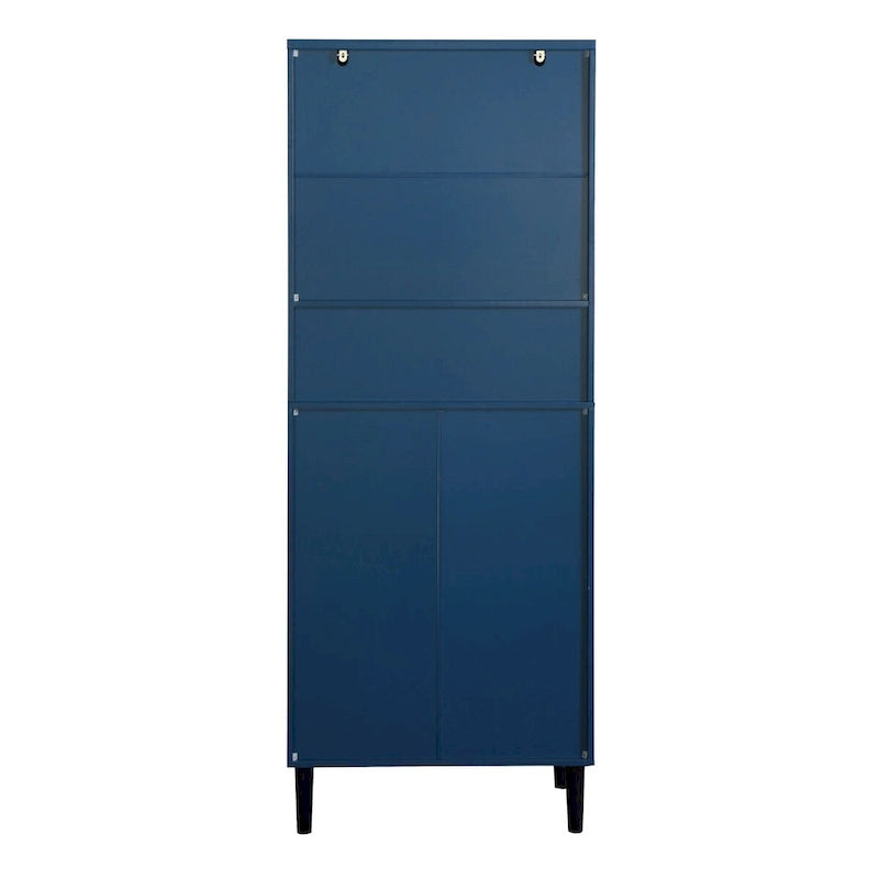 Vitrine haute avec 2 portes vitrées et 2 portes pleines