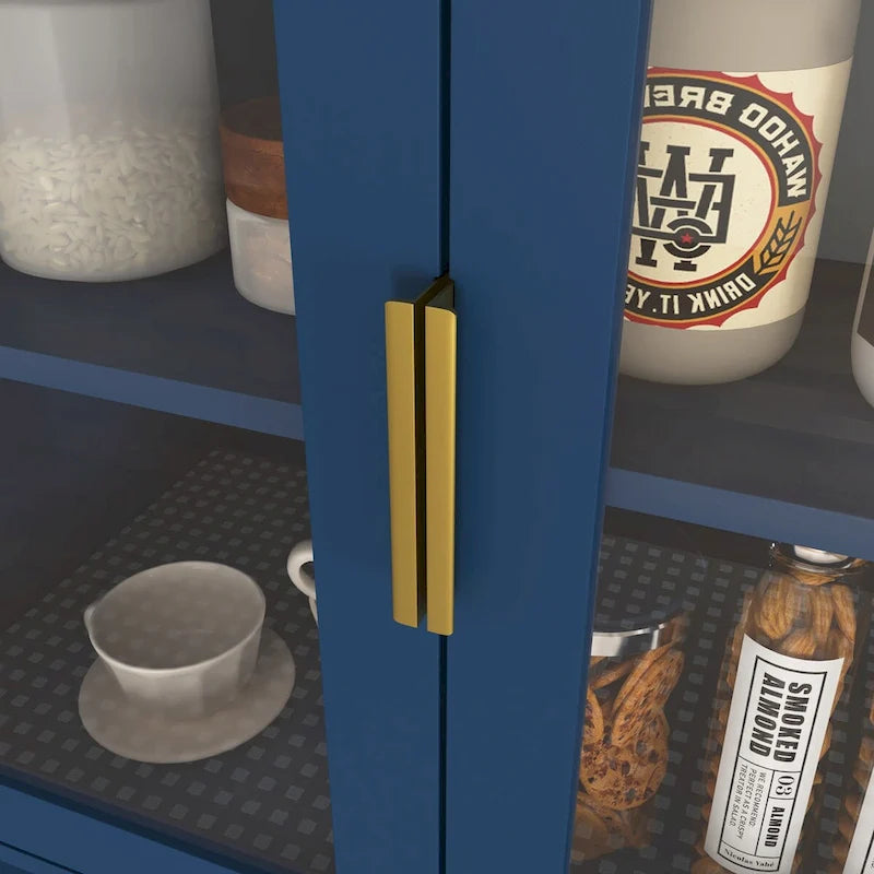 Vitrine haute avec 2 portes vitrées et 2 portes pleines