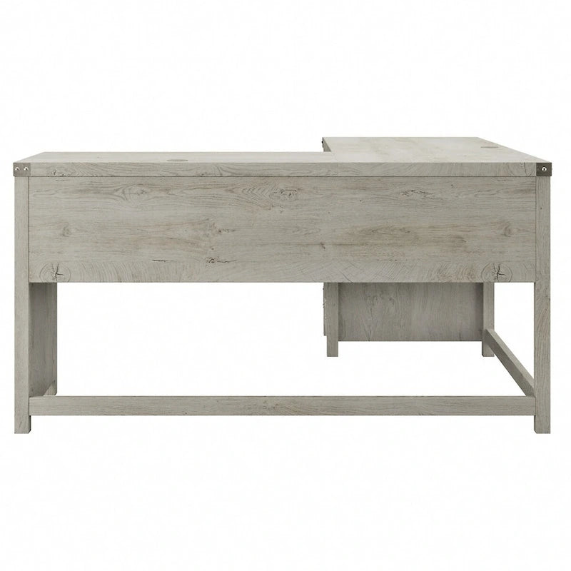 Bureau d'angle en L de 60 W avec meuble de rangement
